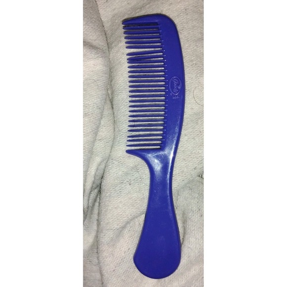 Vintage GOODY Pocket Hip‎ Comb w/ Handle Dark Blue 6 1/2"  RETRO Groovy USA - Picture 1 of 3